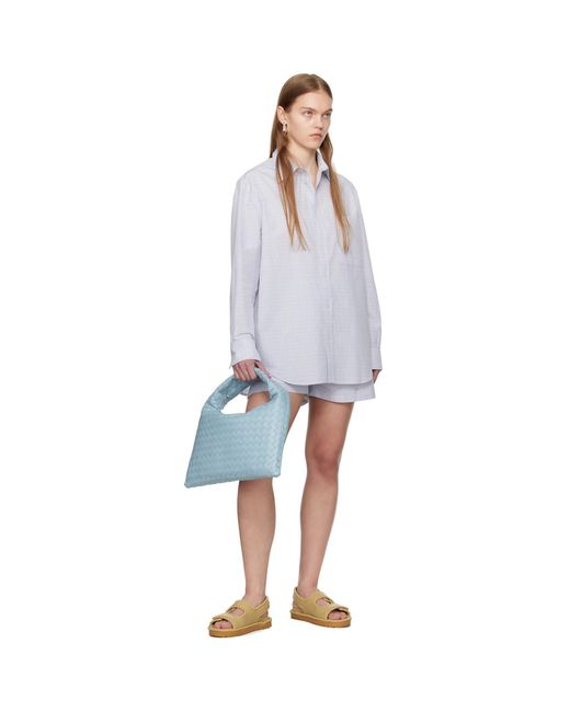 Bottega Veneta Blue Small Hop Bag