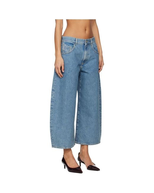 The Attico Blue Long Jeans