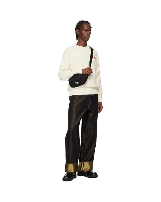 KENZO Black Paris Belt Bag for men