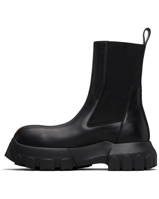 Rick Owens Black Temple Beatle Bozo Tractor Boots for men