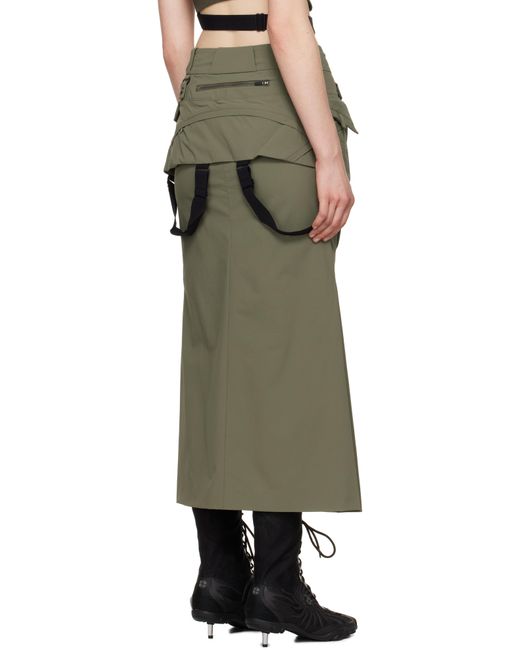 Hyein Seo カーキ カーゴ ミディアムスカート＆トップス セット Green