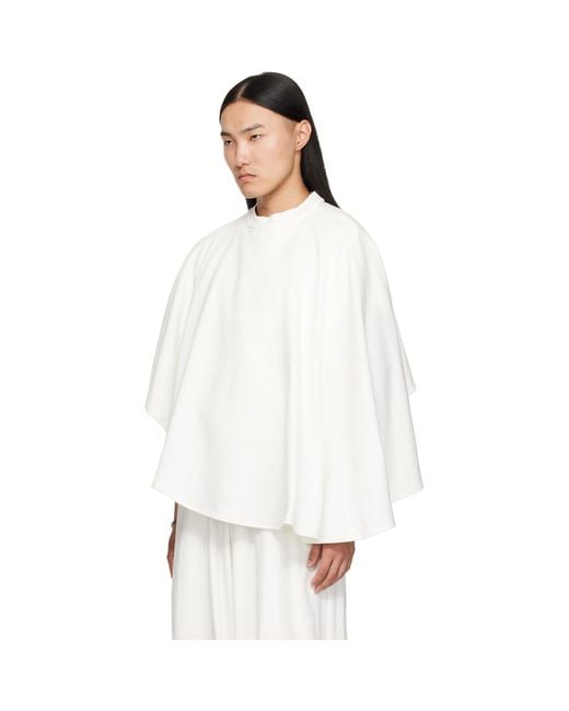 Hed Mayner White Off- Cape Sweatshirt for men