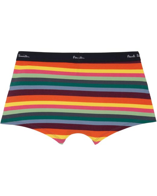 Paul Smith Black Seven-pack Organic-cotton 'artist Stripe' Mixed Boxer Briefs for men
