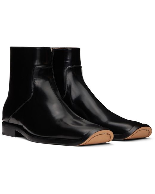 Bottega Veneta Black Comma Ankle Boots for men