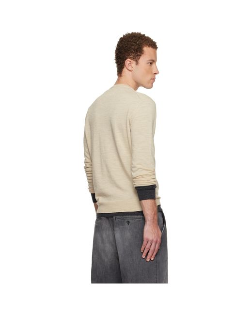 Maison Margiela Black Wool-Blend Patch Sweater for men
