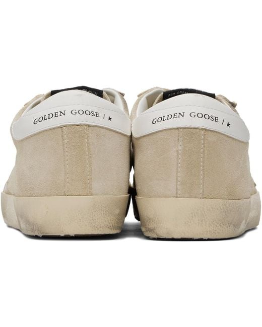 Golden Goose Deluxe Brand Black Beige Super-star Sneakers for men