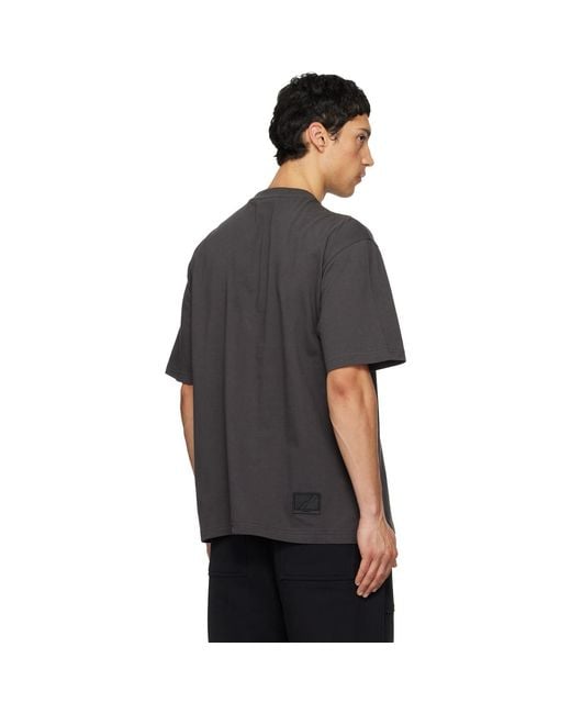 we11done Black Graffiti Logo T-Shirt for men