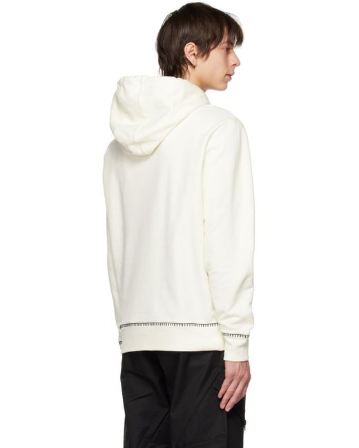 Moncler Off-white Embroidered Hoodie for men