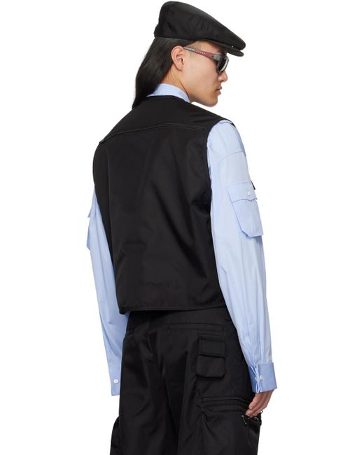 Prada Black Pocket Vest for men