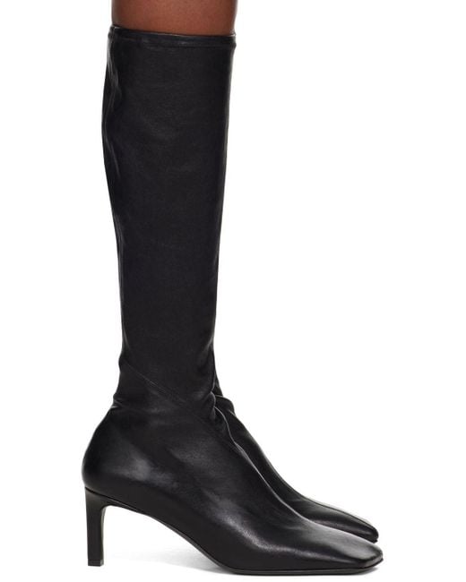 Jil Sander Black Knee Boots Lyst
