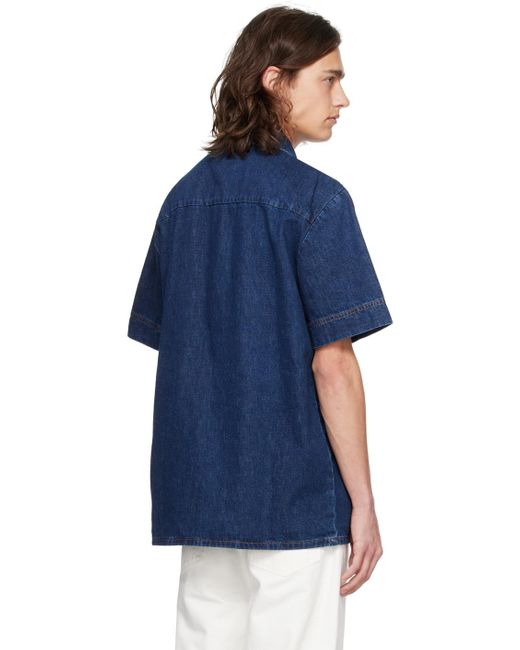 A.P.C. Blue Gil Denim Shirt for men
