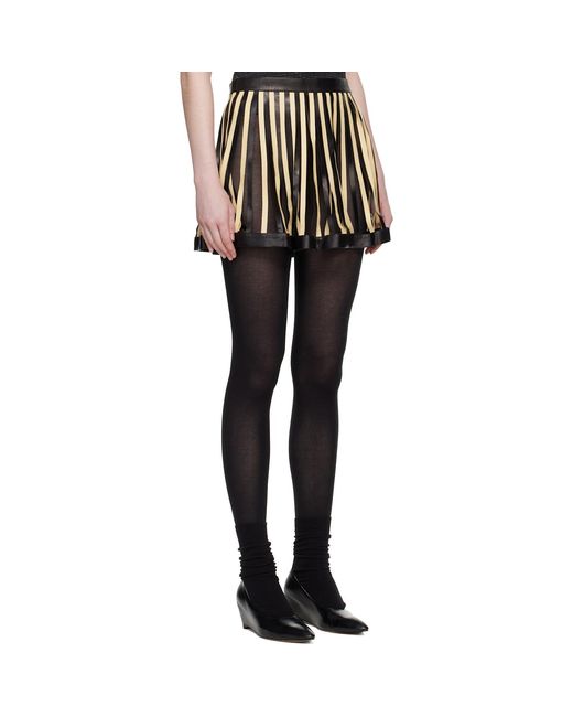 Super Yaya Black Soleil Leather Miniskirt
