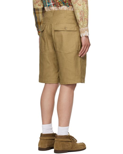 メンズ Engineered Garments カーキ Fatigue ショートパンツ Natural