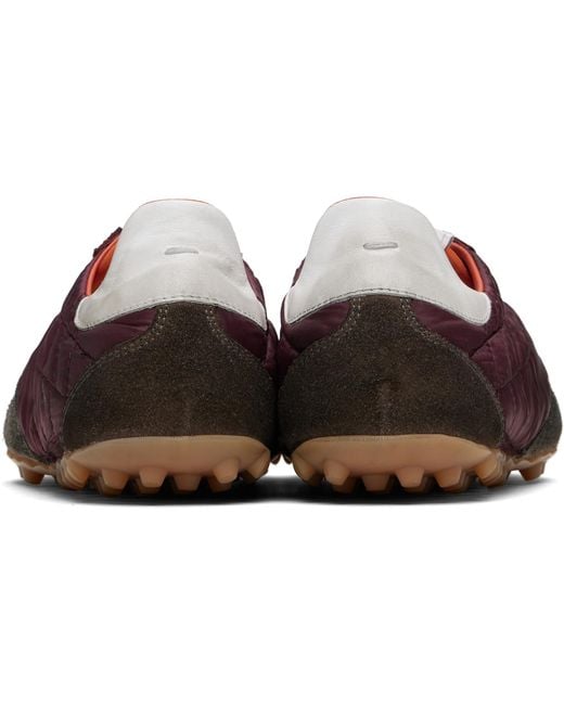 Maison Margiela Black Burgundy Sprinters Sneakers for men