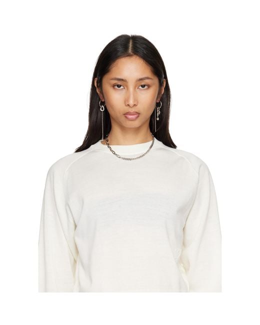 Justine Clenquet White Abel Earrings