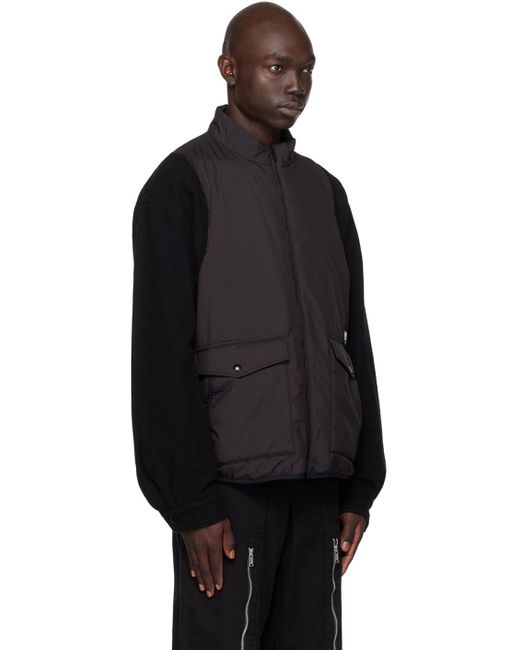 Undercover Black Paneled Jacket for men