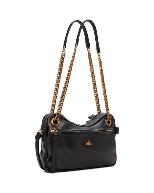 Vivienne Westwood Black Dolce Medium Shoulder Bag