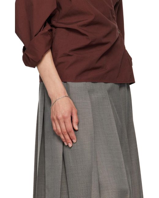 Bracelet-chainette argenté à petits maillons circulaires Sophie Buhai en coloris Black