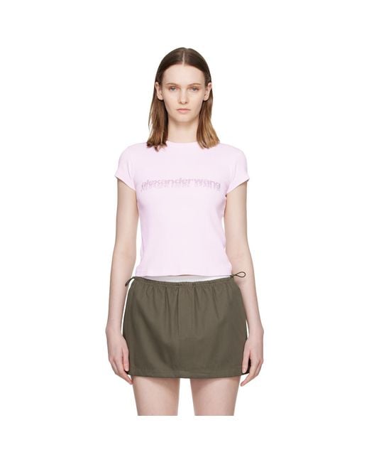 Alexander Wang Purple Hotfix Graphic Baby T-Shirt