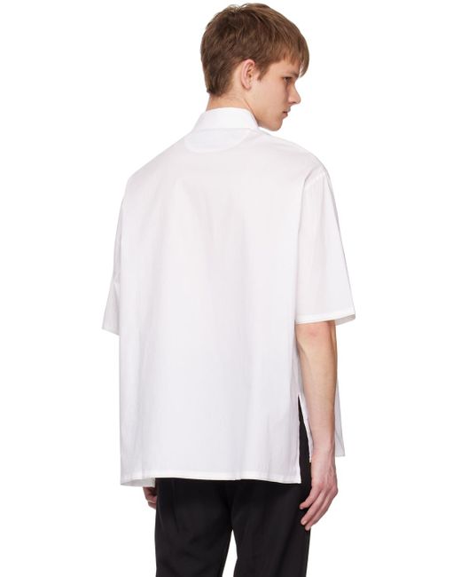 Jacquemus White Le Raphia 'la Chemise Cabri' Shirt for men