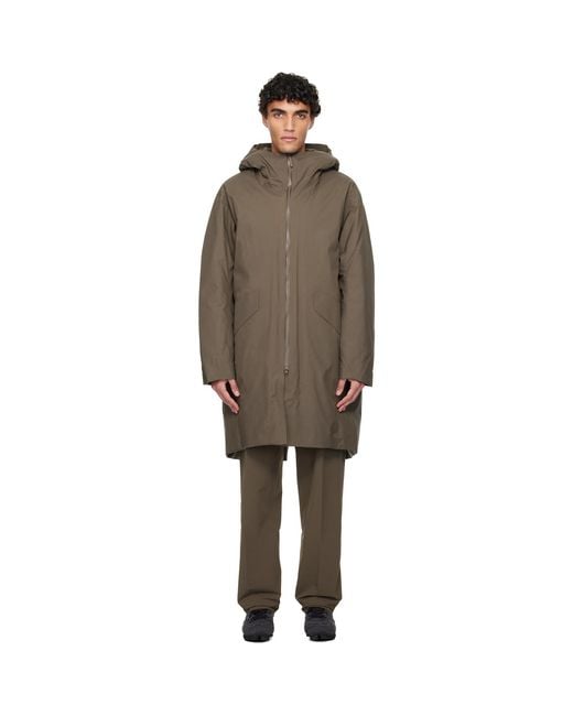 Veilance Brown Taupe Monitor Down Coat for men