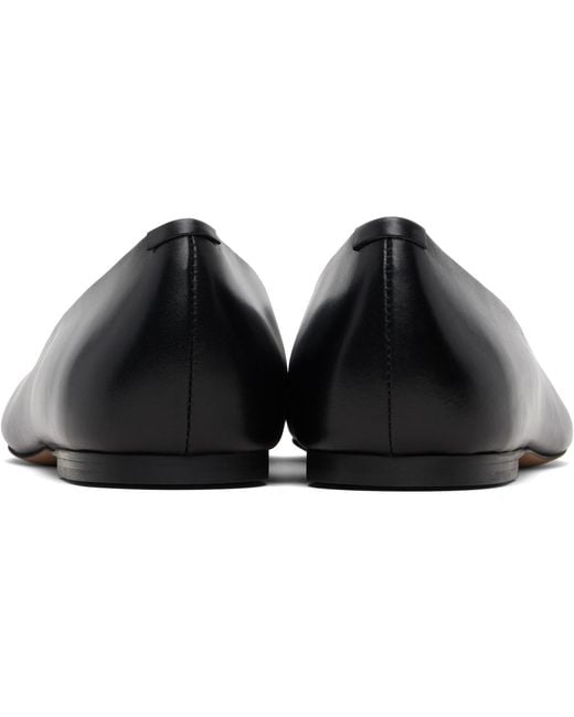 Jil Sander Black Elyss Ballerina Flats