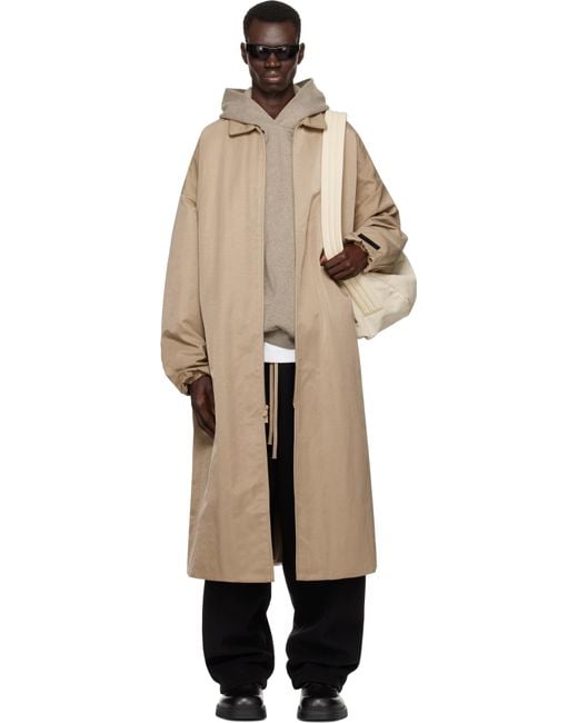 Fear Of God Natural Textured Nylon Trench Coat for men