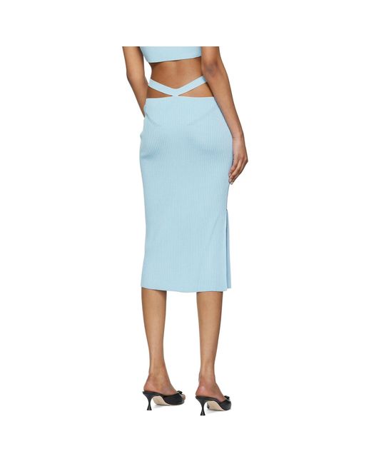 Anna October Multicolor Blue Alizee Midi Skirt