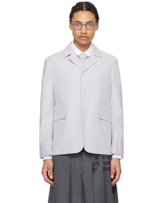 Thom Browne Multicolor Gray Unconstructed Blazer for men