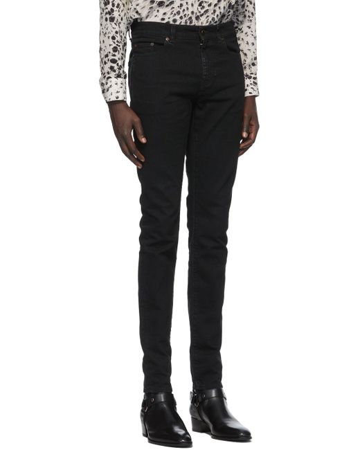 Saint Laurent デニム ブラック スキニー ミッドライズ ジーンズ カラー ブラック メンズ Lyst