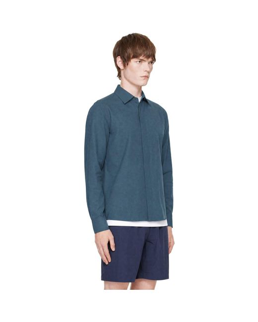 Veilance Blue Stema Ls Shirt for men