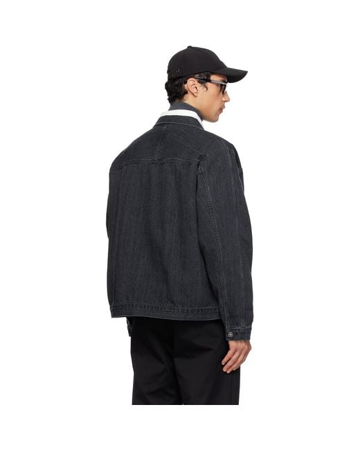 Nanamica Black Short Denim Jacket for men