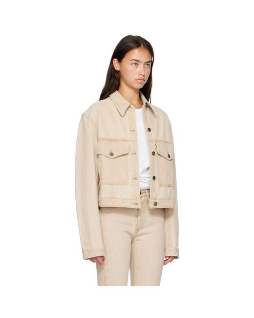 Khaite Natural Tomer Collared Denim Jacket