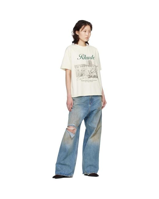 Rhude Multicolor Off- Virgin Islands Script T-Shirt