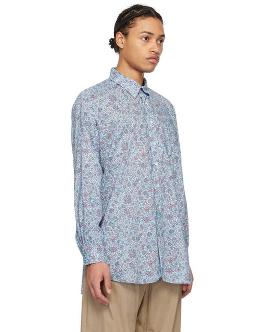 Engineered Garments Blue Floral Shirt for men