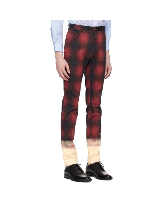 Maison Margiela Black & Red Skinny Jeans for men