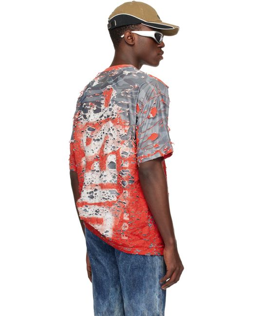 DIESEL Red T-Boxt-Peel T-Shirt for men