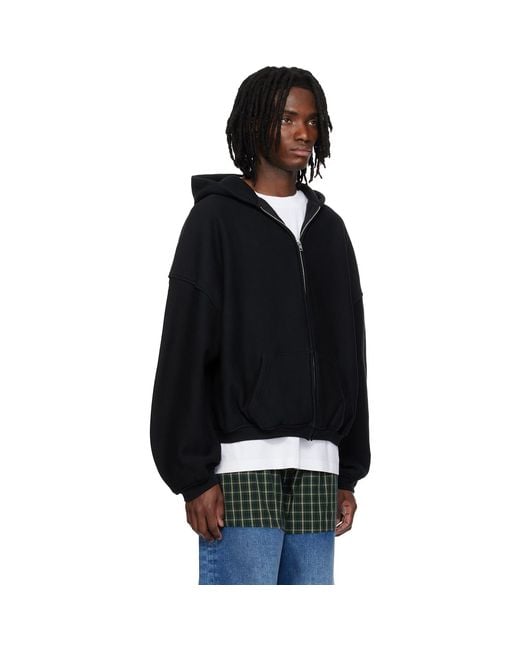Alexander Wang Black Star Zip Up Hoodie for men