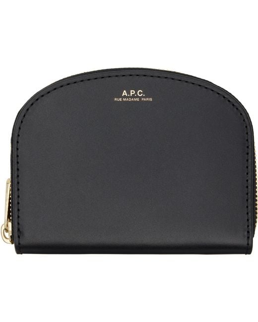A.P.C. Black Demi-Lune Compact Wallet