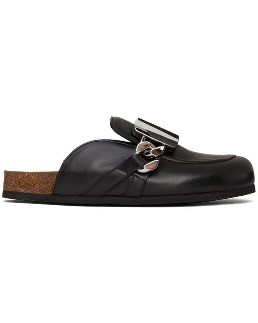 J.W. Anderson Black Gourmet Chain Loafers for men