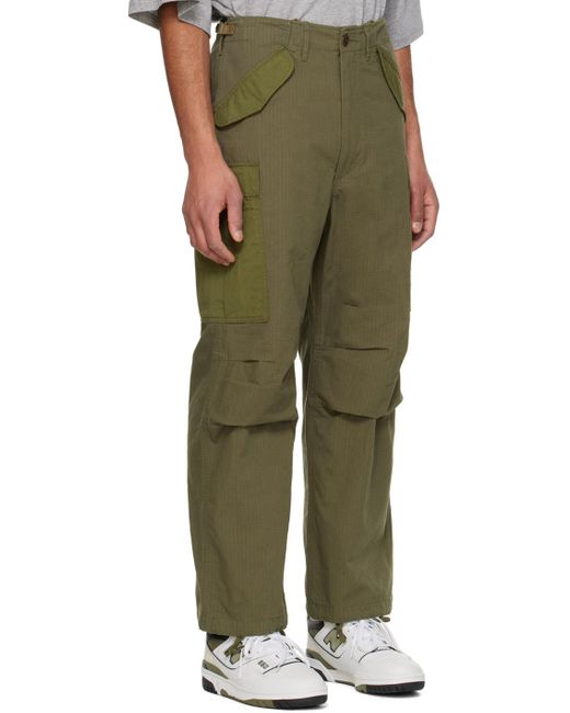 Nanamica Green Pocket Cargo Pants for men