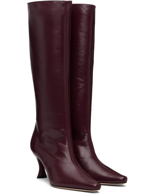 By Far Purple Burgundy Stevie 42 Knee-High Boots
