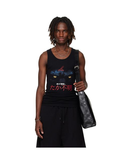 Lu'u Dan Black Ssense Exclusive Ribbed Tank Top for men