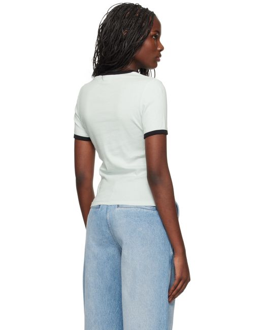Courreges Black Off- Signature Contrast T-Shirt