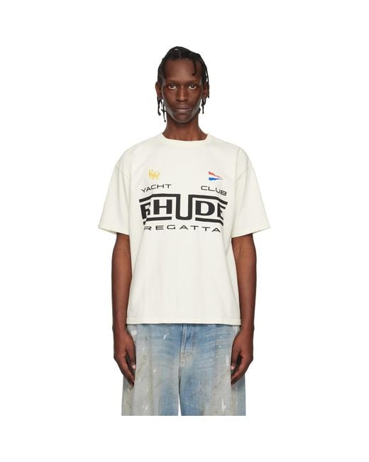 Rhude Black Off- Regatta Club' T-Shirt for men