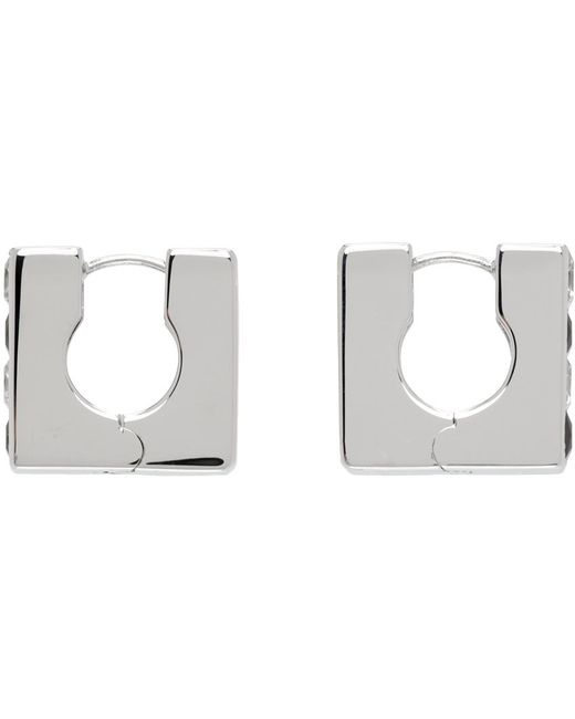 Boucles D'Oreilles #3151 Argentées NUMBERING en coloris Black