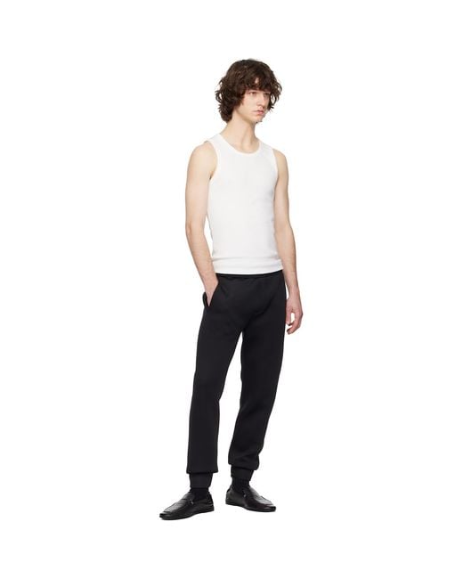 Entire studios Black Slim Scuba Sweatpants for men