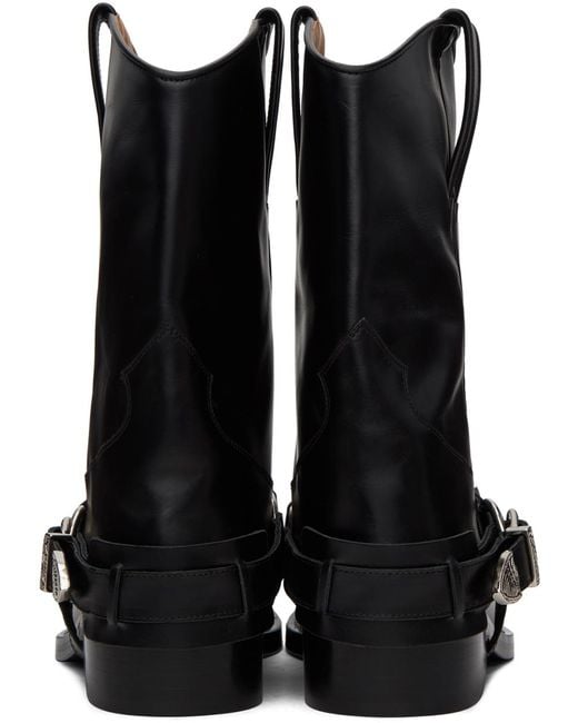 Toga Virilis Black Ssense Exclusive Embroide Boots for men