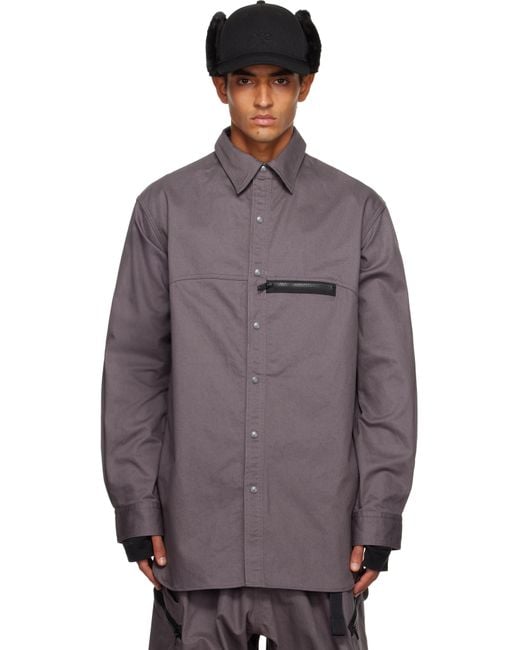 Y-3 Purple Twill Shirt for men