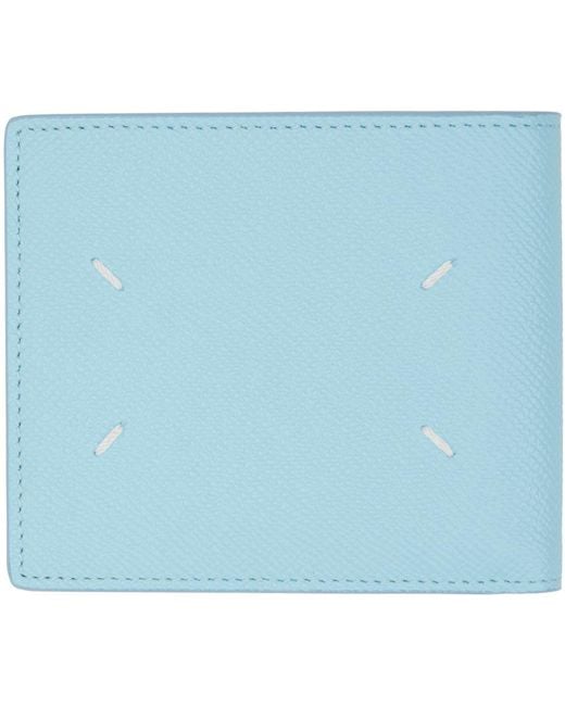 Maison Margiela Blue Four Stitches Wallet for men